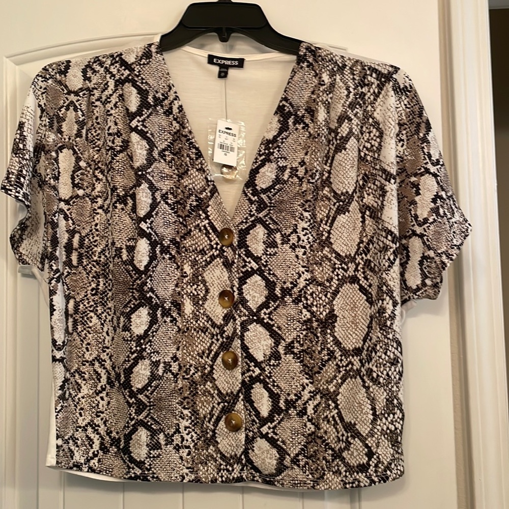 Express Snakeskin Shirt- NWT size XS